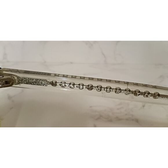 COACH Black Glitter & Crystal Cat Eye Sunglasses with Case - Picture 6 of 8